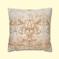 Damask Floral Pillow Cover: Beige Cream Caramel Spun Polyester
