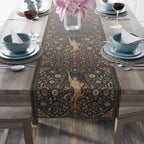 Patriotic Table Runner: Americana Statue of Liberty Botanical Design