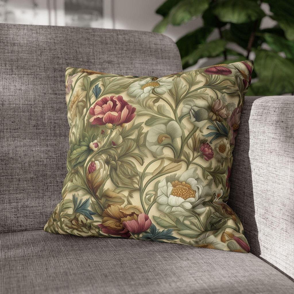 William Morris Botanical Pillow Cover: Vintage Style Floral Accent