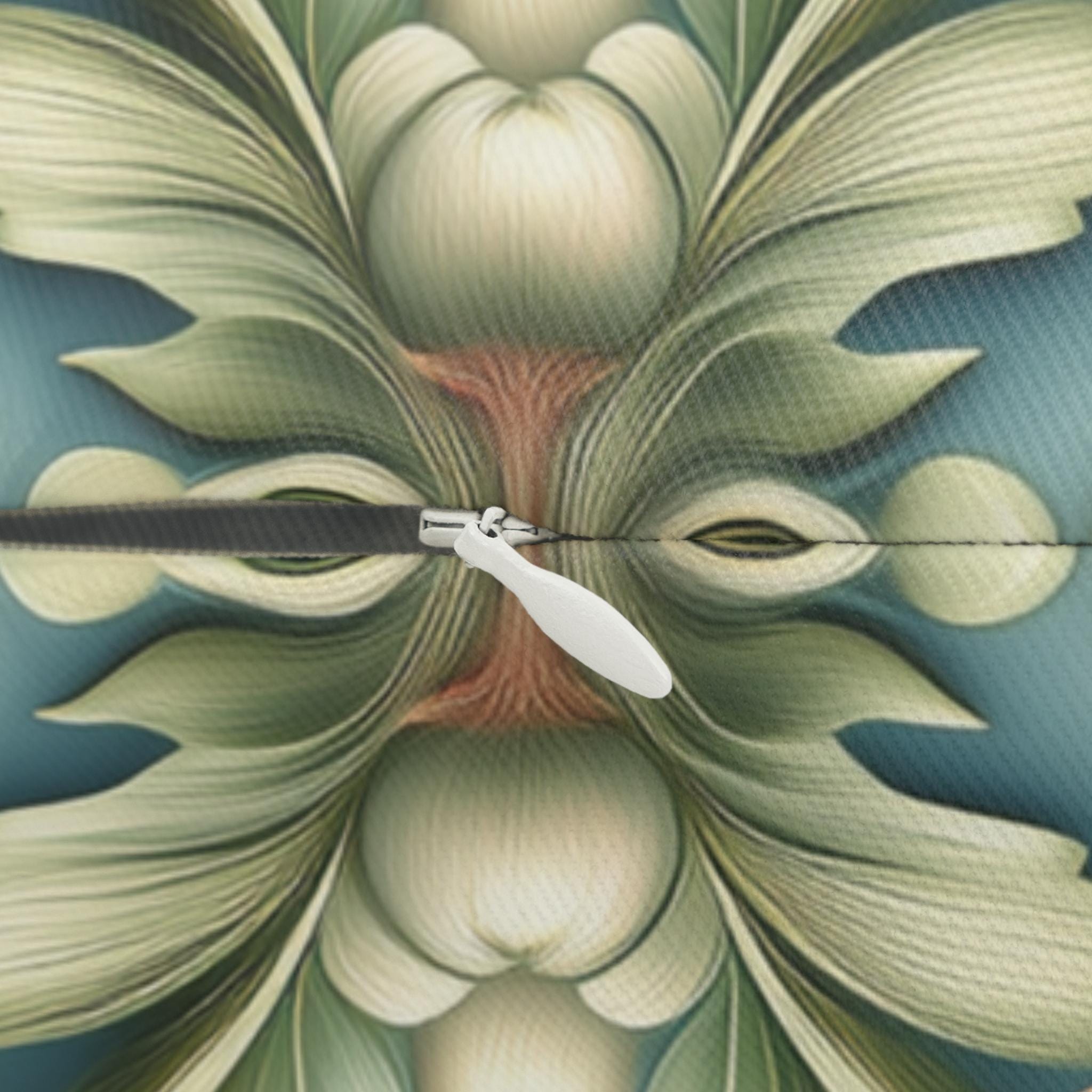 William Morris Lumbar Pillow: Teal Botanical Floral Cushion