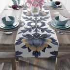 Floral French Country Table Runner: Blue Camel Farmhouse Decor