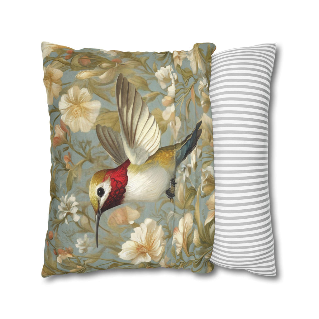 William Morris Hummingbird Pillow Cover: Arts & Crafts Floral Cushion