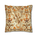 Autumn Damask Pillow Cover, Elegant Floral Design, Fall Home Decor