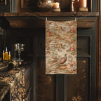 French Country Pheasant Hand Towel: Vintage Style Toile Bird Design for Kitchen or Bath