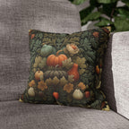 William Morris Inspired Fall Pillow Cover: Sage, Brown & Gold Vintage Style Tapestry