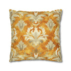 Damask Pillow Cover, Pumpkin Spice Fall Decor, Elegant Accent Pillow