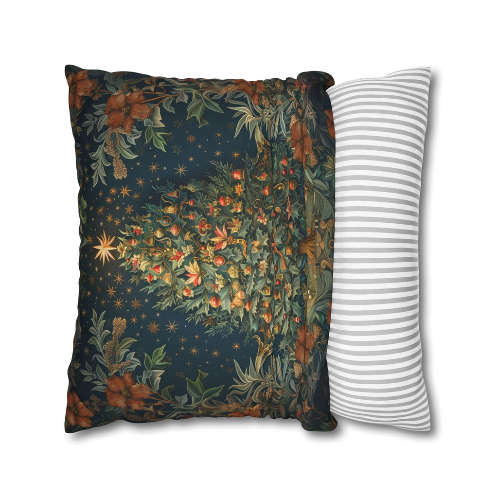 William Morris Christmas Tree Pillow Cover: Elegant Holiday Decor