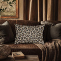 Beige Leopard Luxe Lumbar Pillow: Faux-Fur Look, Zero Cruelty