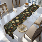 William Morris Inspired Fall Table Runner: Vintage Style in Olive, Cream, and Russet
