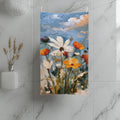 Vintage Inspired Fall Wildflower Hand Towel: Oil Painting Style (16" x 28")