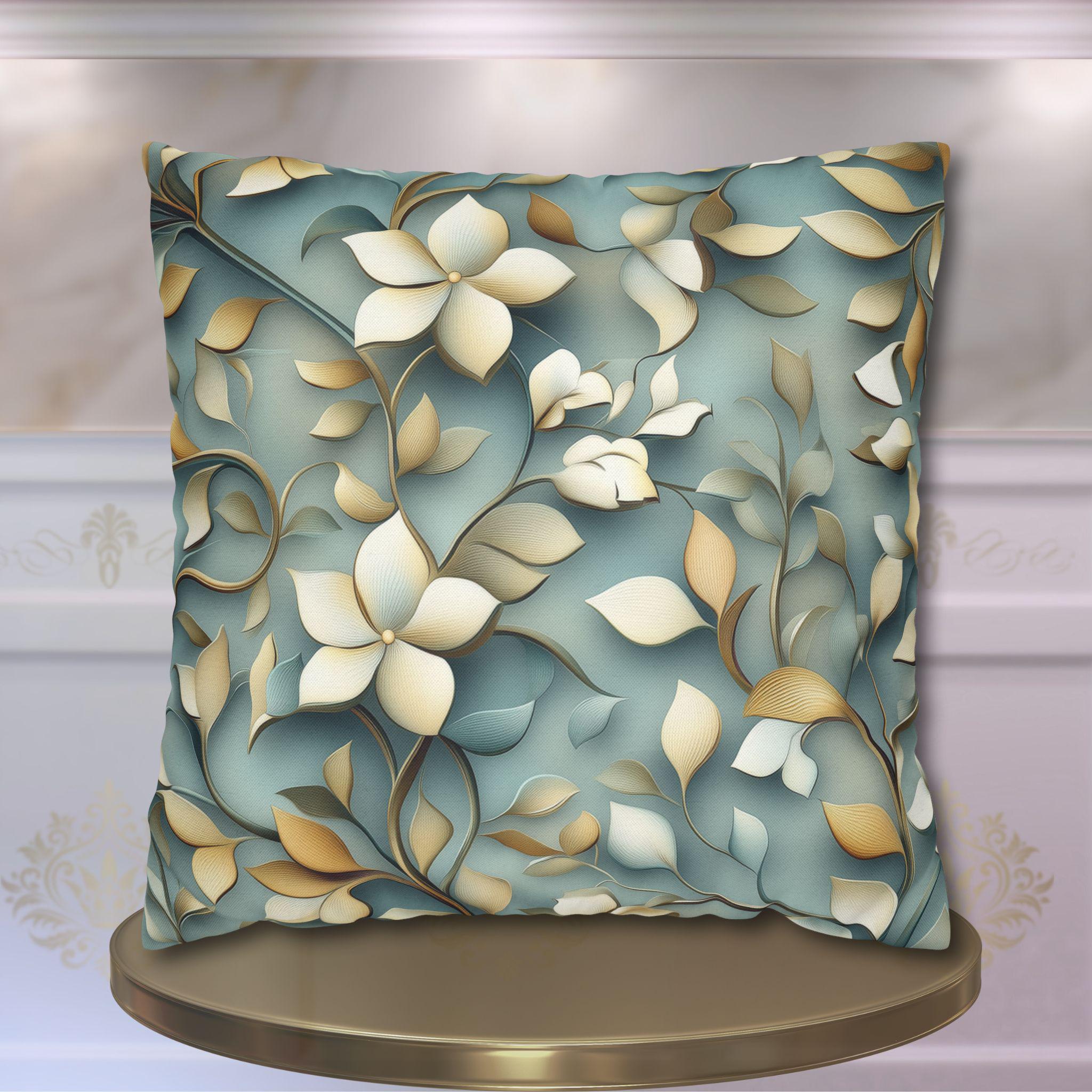 William Morris Inspired Botanical Floral Pillow Cover: Elegant Nature Home Decor Cushion