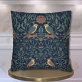 Midnight Songbirds Pillow Cover: William Morris Revival
