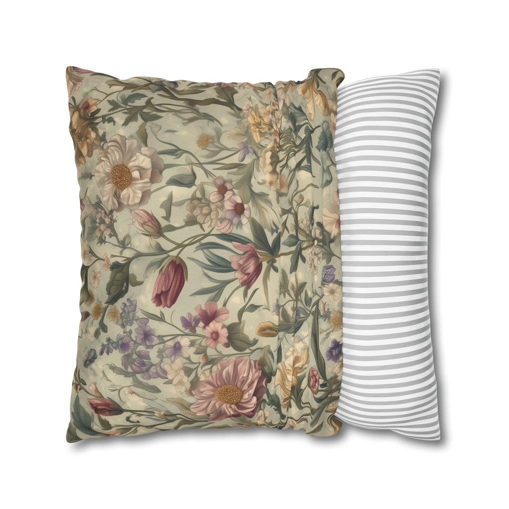 William Morris Inspired Botanical Tapestry Pillowcase: Arts and Crafts Floral Cushion Cover