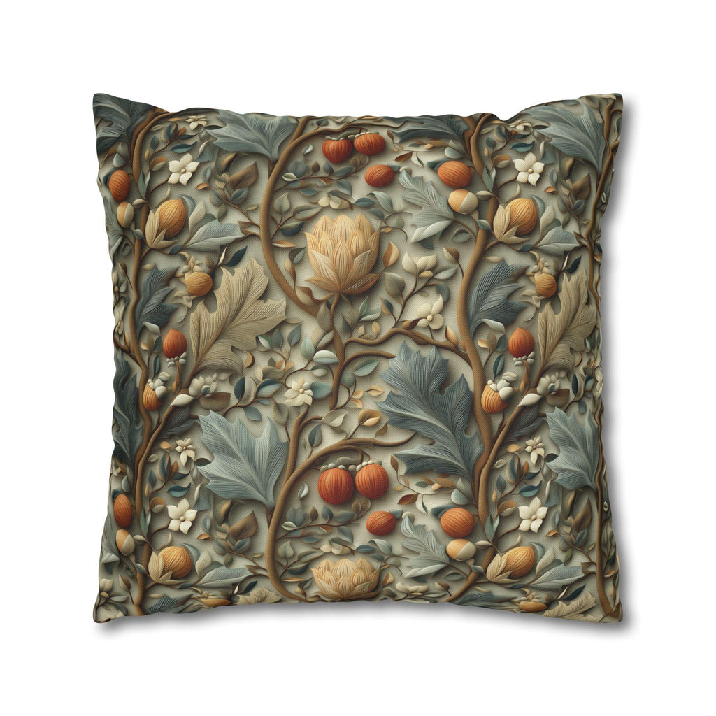William Morris Autumn Vines Pillow Cover: Botanical Tapestry Fall Decor