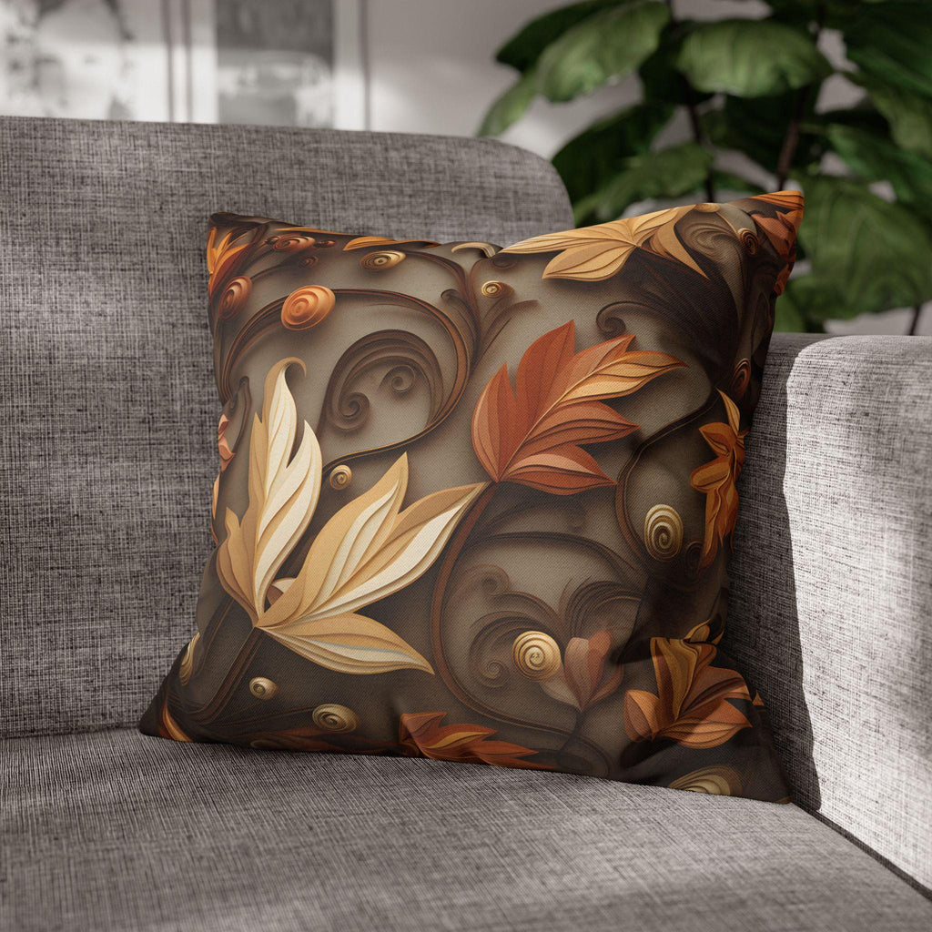 Autumn Decorative Pillowcase with Earthy Rustic Colors of Fall, Home Accent Pillow Cover