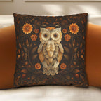 William Morris Owl Pillow Cover: Whimsical Woodland Animal Decor