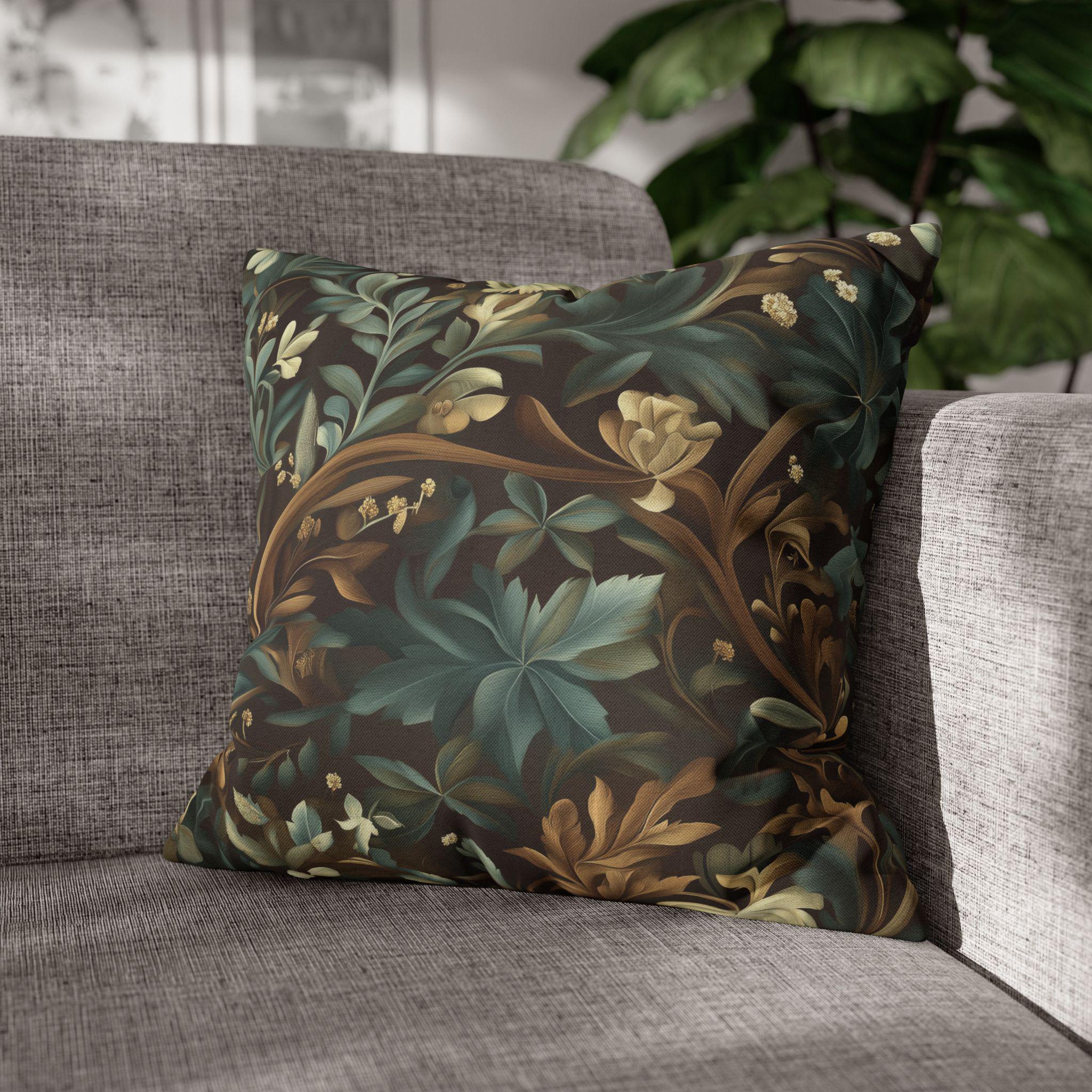William Morris Botanical Pillow Cover: Vintage Style Floral Accent Pillow