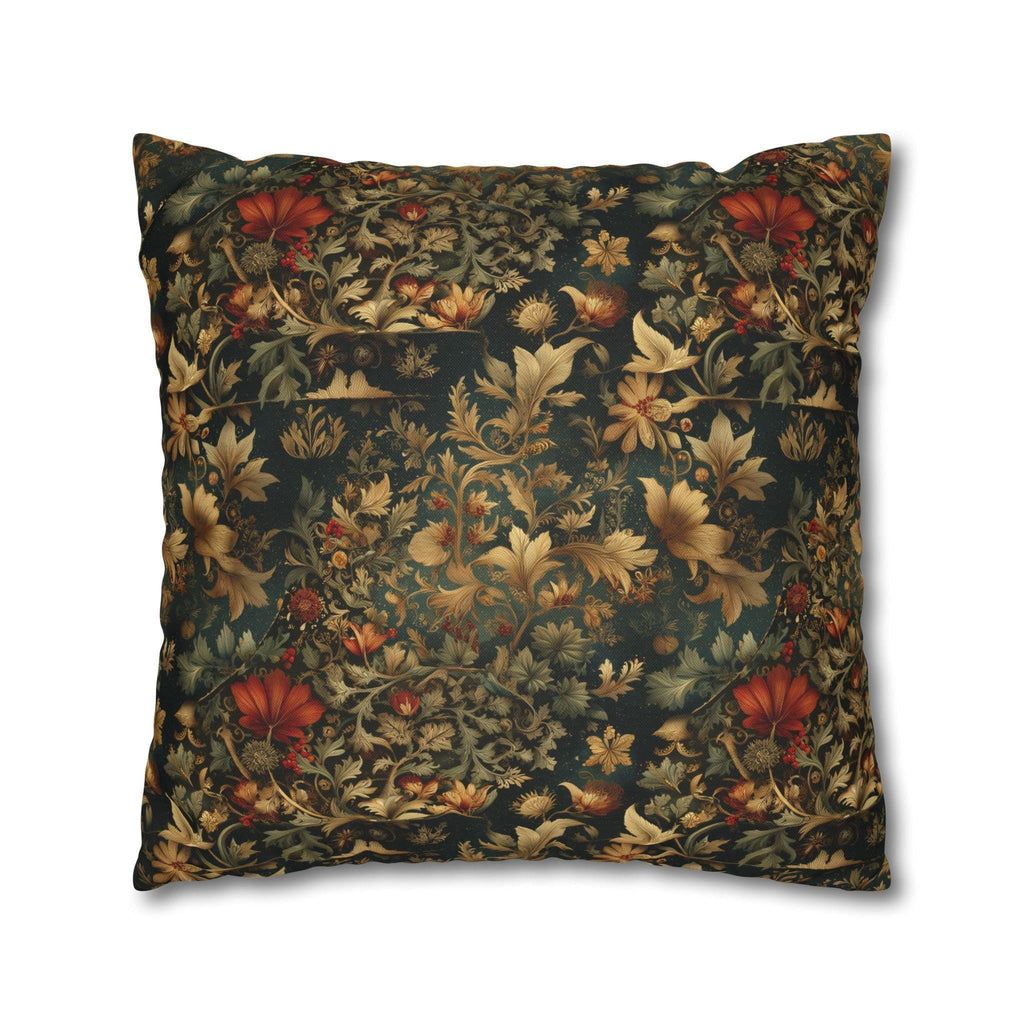 William Morris Inspired Dark Botanical Christmas Pillow Cover: Arts and Crafts Holiday Decor