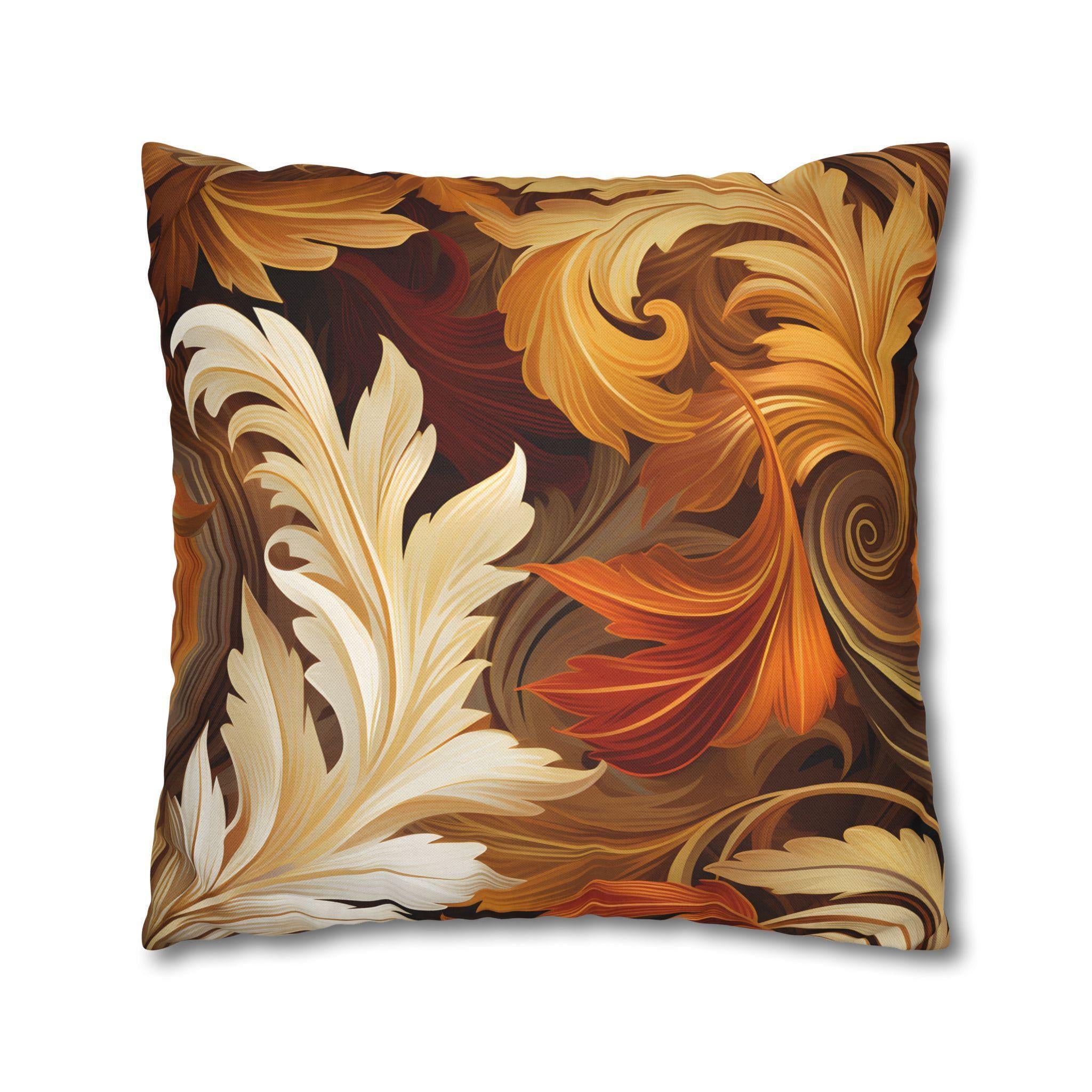 Autumn Leaves Swirling Fall Throw Pillow Cover: Cozy Home Decor for Seasonal Comfort