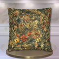 William Morris Botanical Pillow Cover: Jewel Tone Floral Tapestry Arts & Crafts Accent