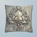 Rococo Inspired Ornamental Pillowcase, Ancanthus Leave Beige Cream Design, Luxury Home Decor