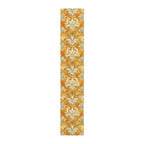 Damask Table Runner, Pumpkin Spice Fall Decor, Elegant Dining Accent