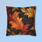 Autumn Leaves Pillow Cover: Gold, Orange, Red Foliage Design