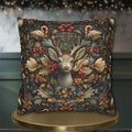 William Morris Deer Christmas Pillow Cover: Woodland Holiday Accent