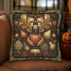 William Morris Inspired Pillow Cover: Vintage Style Autumn Harvest Tapestry