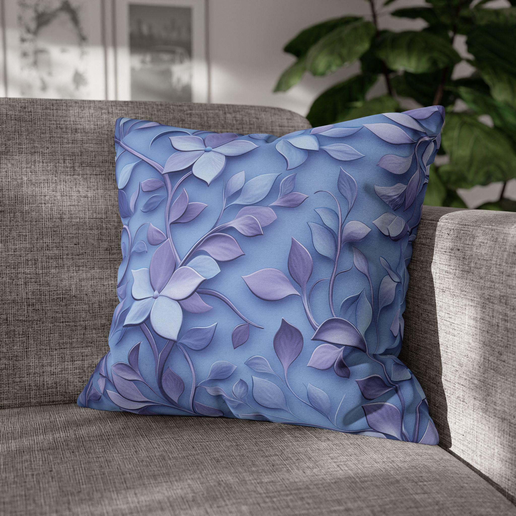 Lavender Botanical Pillow Cover: Elegant William Morris Inspired Pillowcase