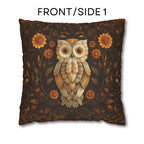 William Morris Owl Pillow Cover: Whimsical Woodland Animal Decor