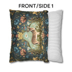 Donkey Garden Floral Pillow Cover: William Morris Inspired Botanical Meadow Decor
