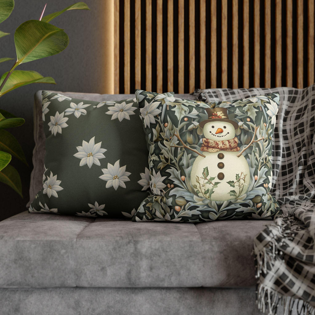 William Morris Snowman Pillow Cover: Holiday Home Decor