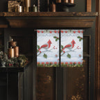 Red Cardinal Christmas Hand Towel: Winter Berry Hand Towel