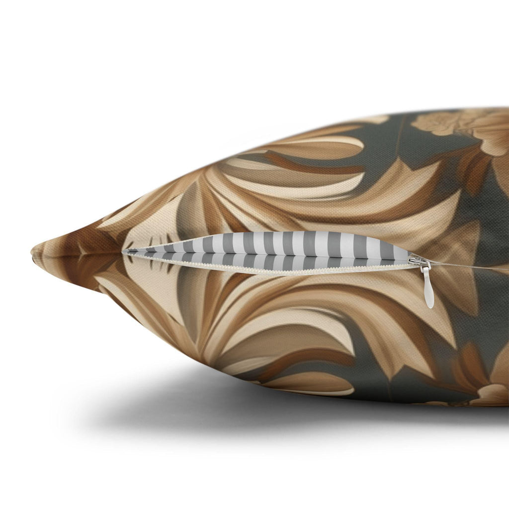 Tibetan Tiger Botanical Tapestry Pillow Cover: William Morris Inspired Garden Art