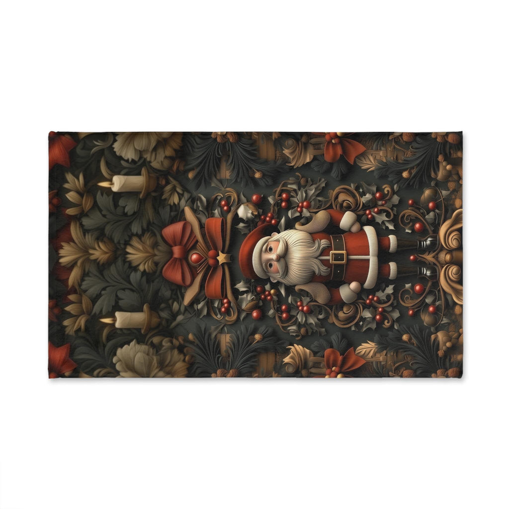 William Morris Inspired Christmas Tea Towel: Nostalgia Santa Claus