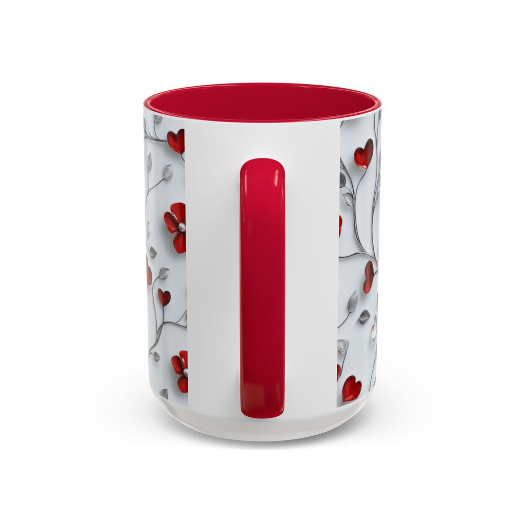 Romantic Valentine's Day Mug: Intertwining Vines Design, Colorful 11oz/15oz Gift for Loved Ones