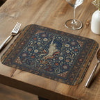 Patriotic Floral Tapestry Leather Placemat: USA 250 Keepsake Decor