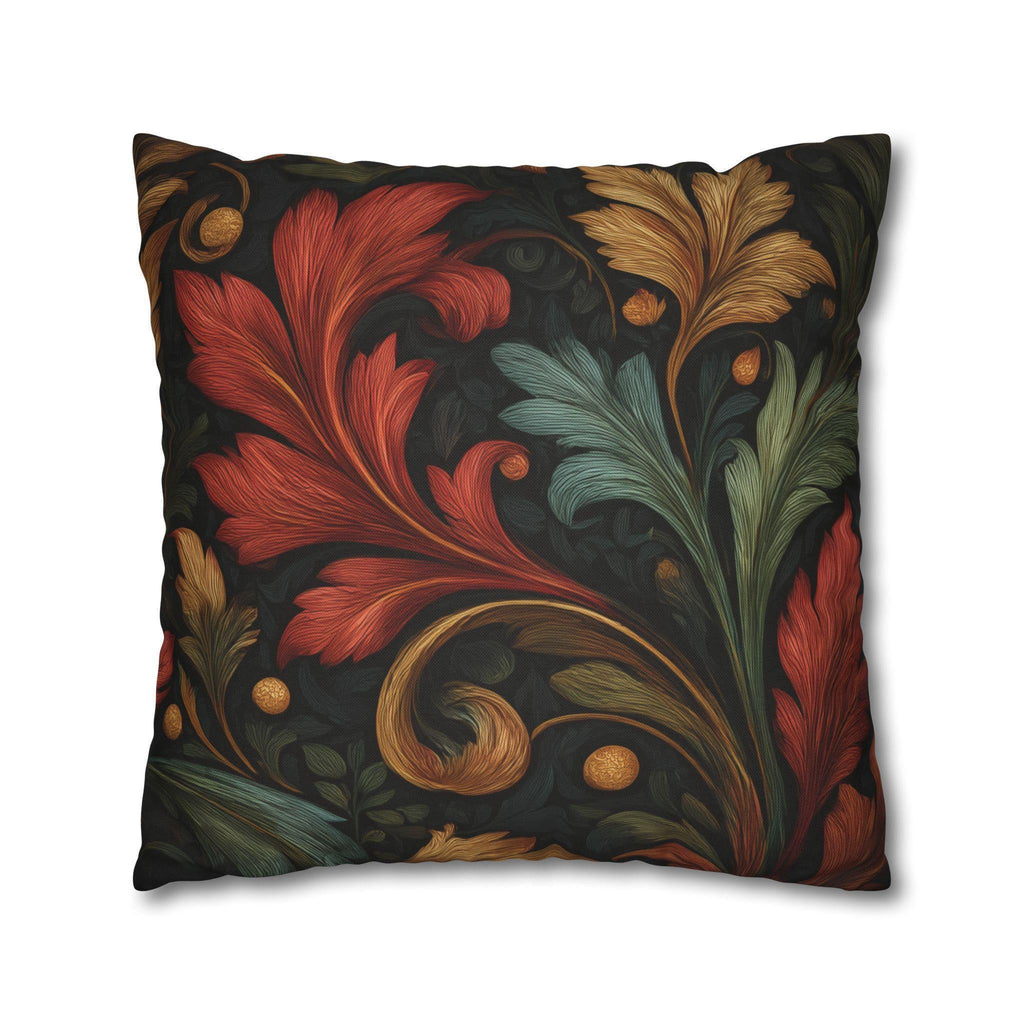 William Morris Autumn Leaf Pillow Cover: Tapestry Style Holiday Decor