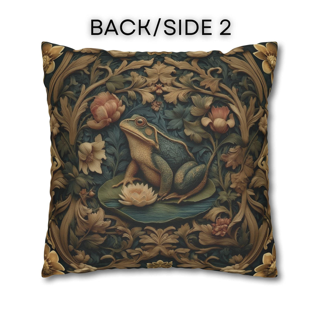 William Morris Inspired Frog Pond Pillow Cover: Botanical Spring & Summer Decor