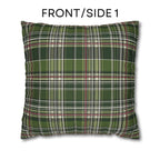 Classic Green Plaid Christmas Pillow Cover: Cozy Holiday Accent for Sofa or Bed