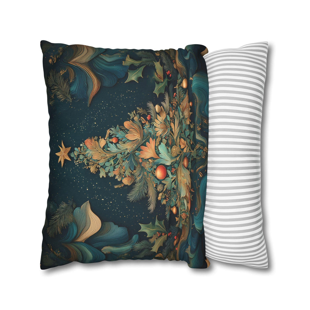 William Morris Inspired Pillow Cover: Antique Tapestry Style Christmas Holiday Decor
