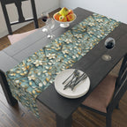 Elegant Botanical Table Runner: William Morris Inspired Floral Design for Stylish Home Decor