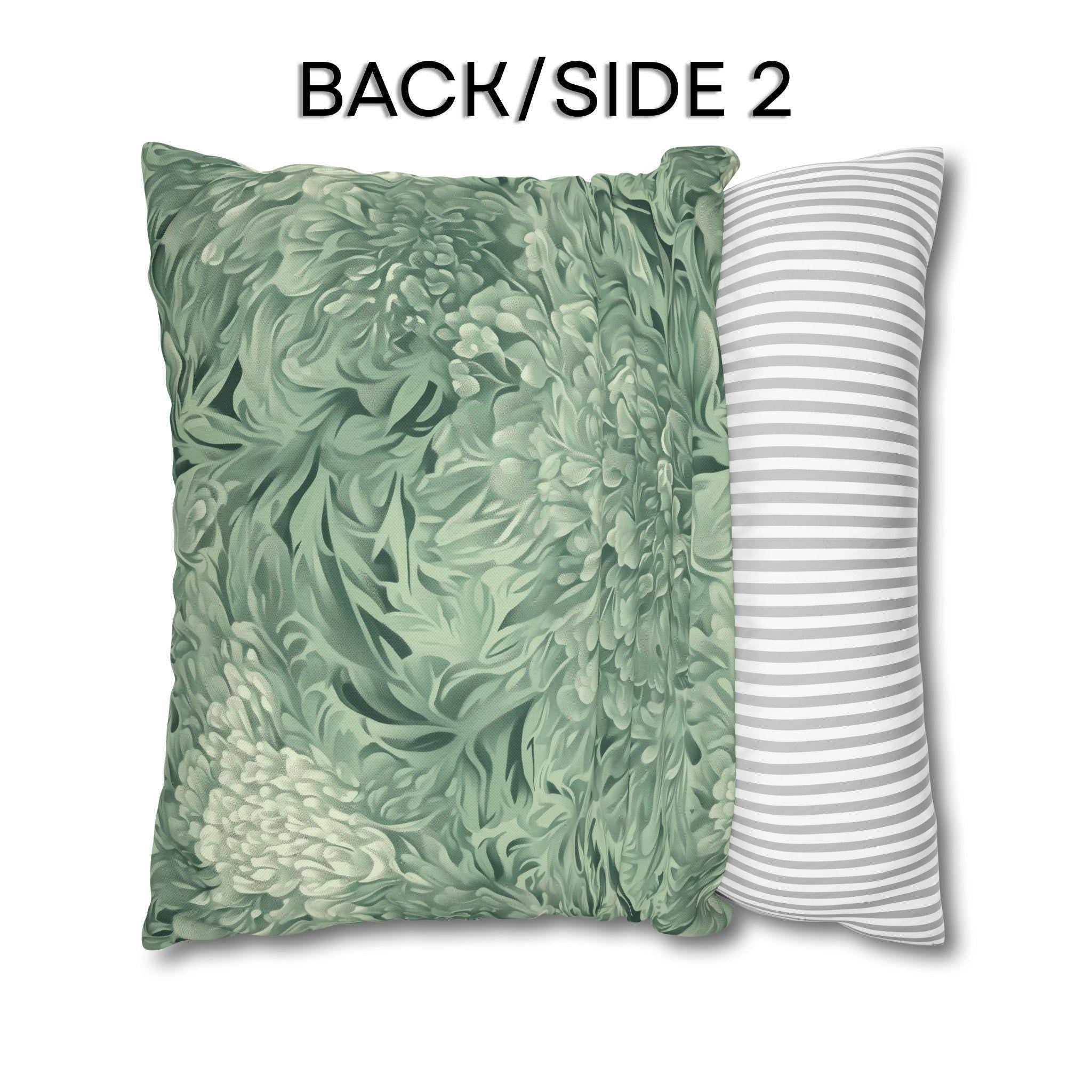 William Morris Inspired Pillow Cover: Modern Sage Marigold Botanical
