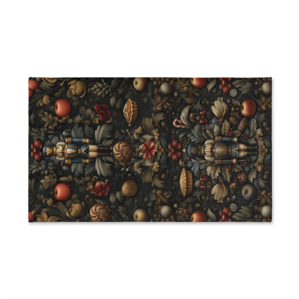 William Morris Nutcracker Christmas Hand Towel: Vintage Style Holiday Tea Towel