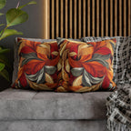 Autumn Leaves Pillow Cover Fall Foliage Throw Cushion Warm Harvest Color Accent Decor