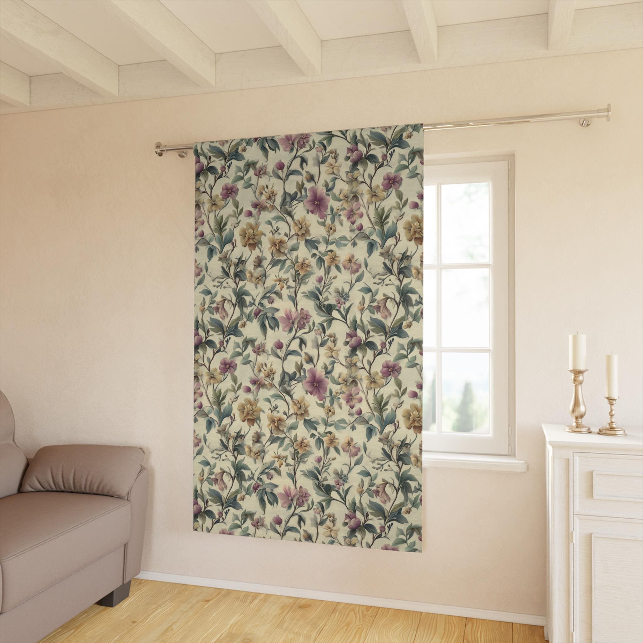 Blackout Curtain Single Panel: William Morris Inspired Window Treatment