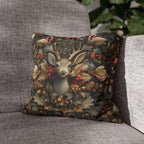 William Morris Deer Christmas Pillow Cover: Woodland Holiday Accent