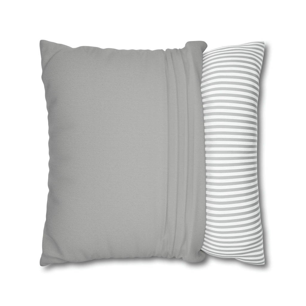 Elegant White Poinsettia Silver Ribbon Pillow Cover: Luxurious Holiday Decor for Couch