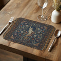 Patriotic Floral Tapestry Leather Placemat: USA 250 Keepsake Decor